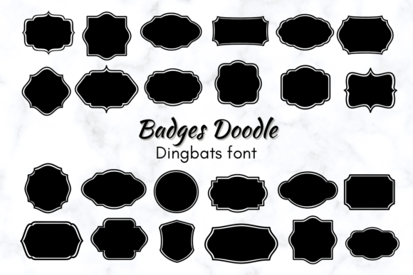 Badges Doodle: A Playful Dingbat Font for Crafters