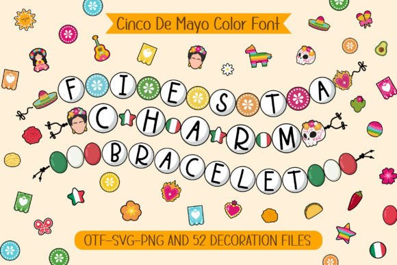 Fiesta Charm Bracelet Font for Vibrant Branding