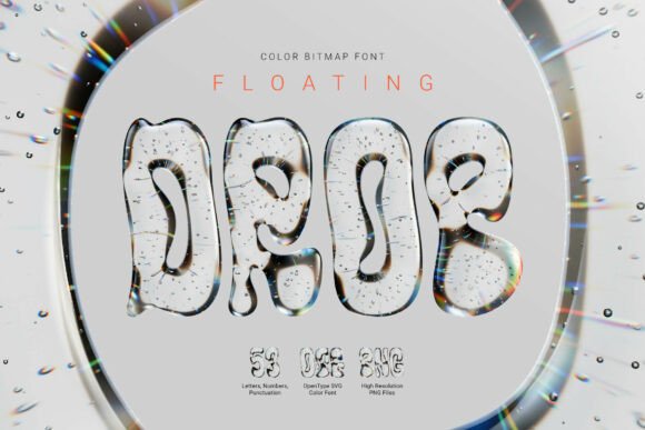 Floating Drop: A Playful 3D Typeface for Modern Brands