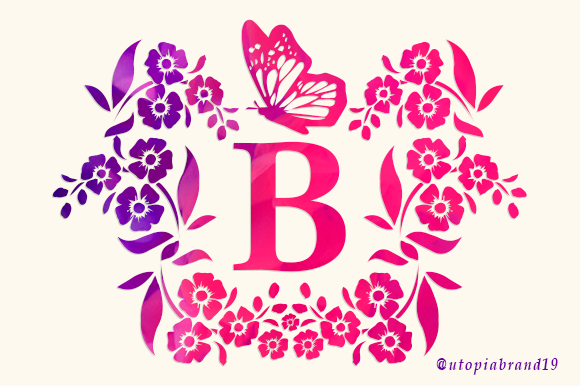 Flower Butterfly Monogram Font Review