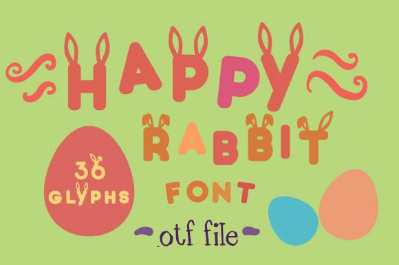 Happy Rabbit: A Playful Typeface for Digital Easter Designs