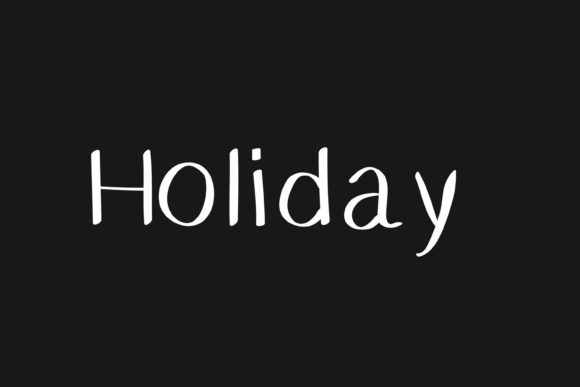 Holiday Font: A Delicate Script Typeface for Editorial Design