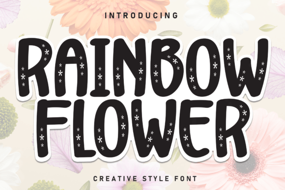 Rainbow Flower Font for Web Design