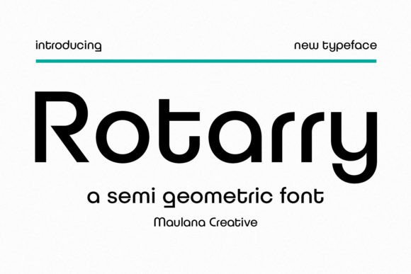 Rotarry Semi Geometric Font for Makers